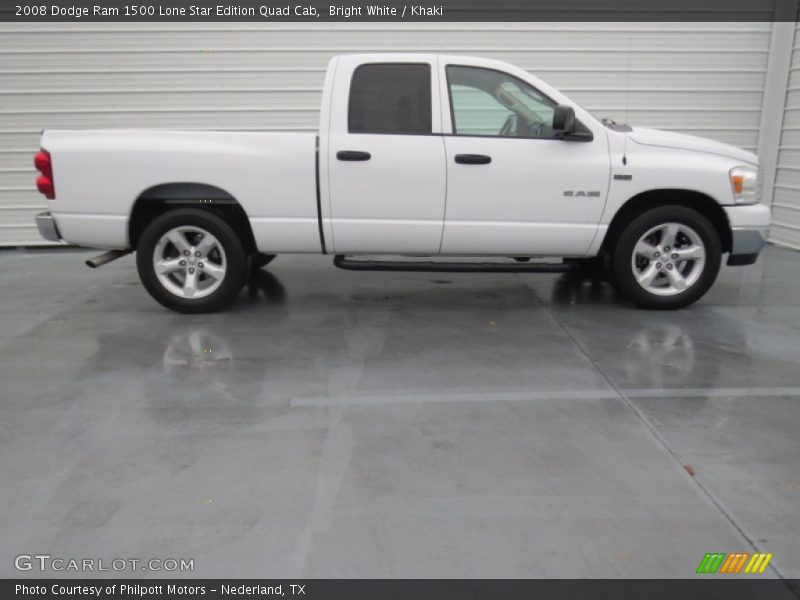 Bright White / Khaki 2008 Dodge Ram 1500 Lone Star Edition Quad Cab