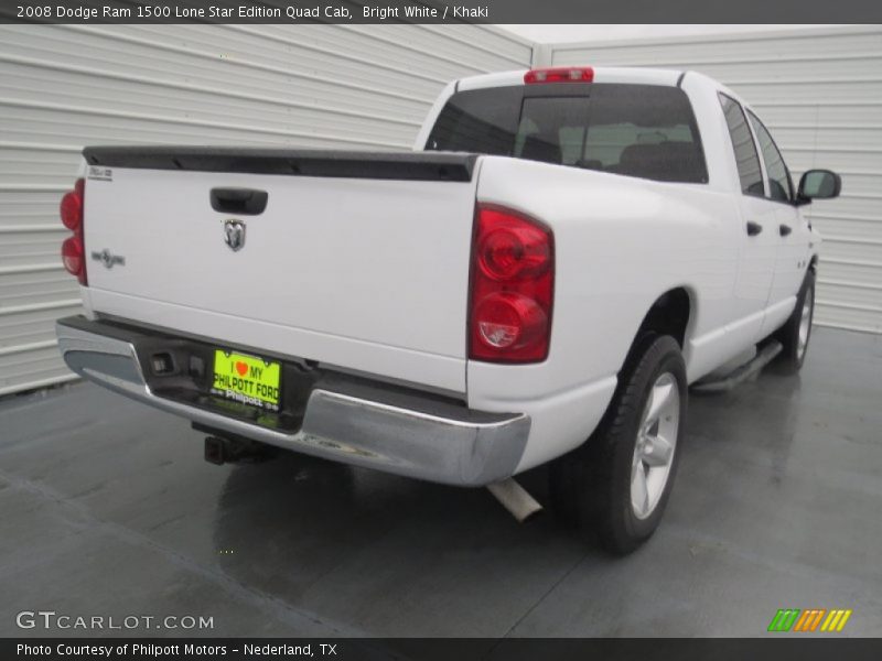 Bright White / Khaki 2008 Dodge Ram 1500 Lone Star Edition Quad Cab