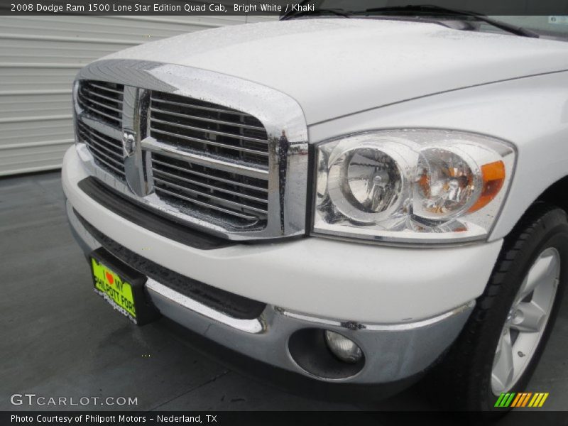 Bright White / Khaki 2008 Dodge Ram 1500 Lone Star Edition Quad Cab