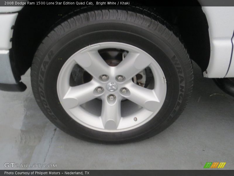 Bright White / Khaki 2008 Dodge Ram 1500 Lone Star Edition Quad Cab