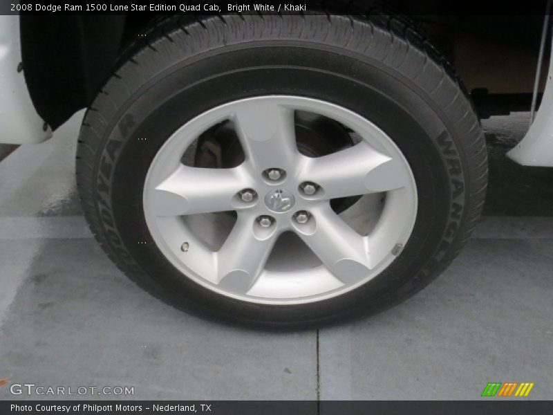 Bright White / Khaki 2008 Dodge Ram 1500 Lone Star Edition Quad Cab
