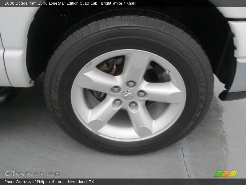 Bright White / Khaki 2008 Dodge Ram 1500 Lone Star Edition Quad Cab
