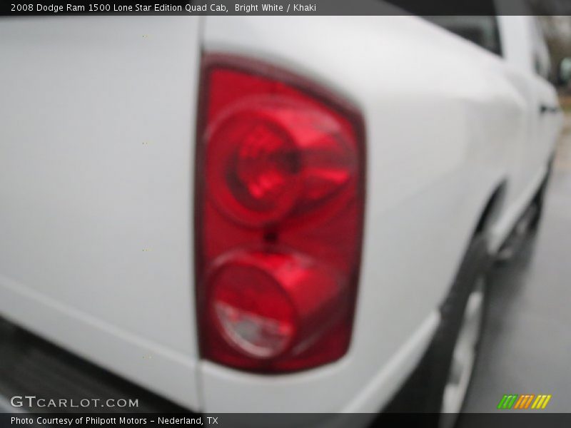 Bright White / Khaki 2008 Dodge Ram 1500 Lone Star Edition Quad Cab