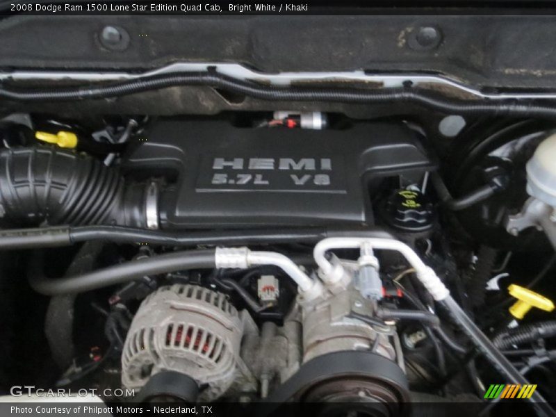 Bright White / Khaki 2008 Dodge Ram 1500 Lone Star Edition Quad Cab