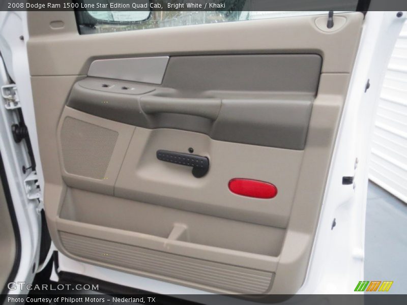 Bright White / Khaki 2008 Dodge Ram 1500 Lone Star Edition Quad Cab