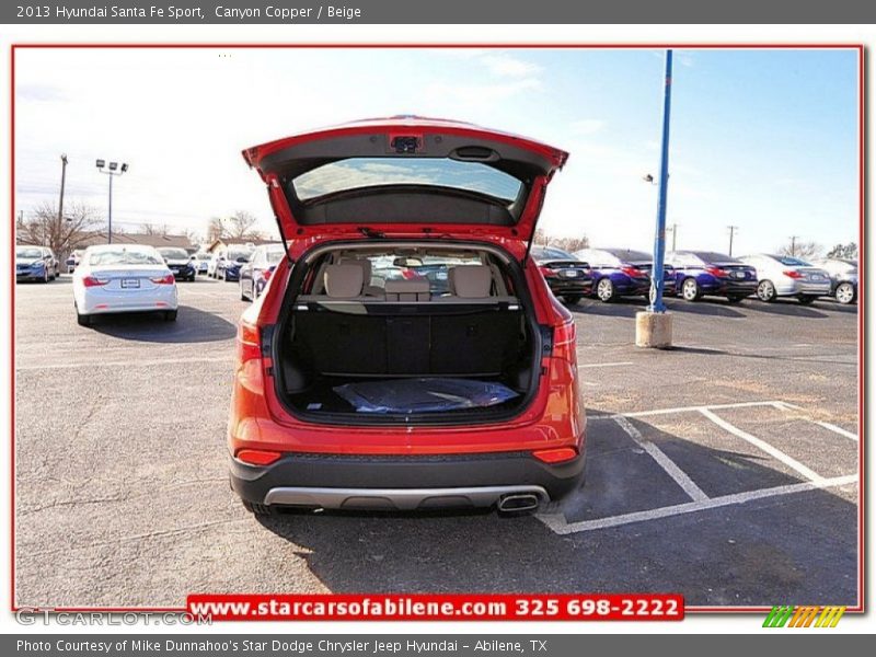 Canyon Copper / Beige 2013 Hyundai Santa Fe Sport