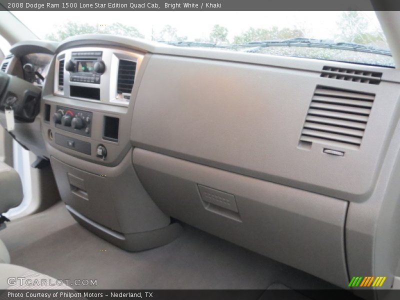 Bright White / Khaki 2008 Dodge Ram 1500 Lone Star Edition Quad Cab