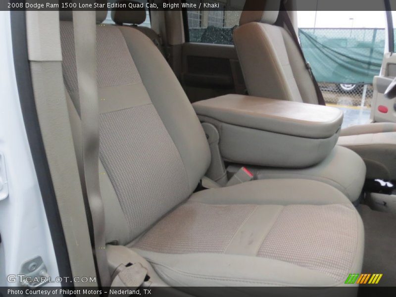Bright White / Khaki 2008 Dodge Ram 1500 Lone Star Edition Quad Cab