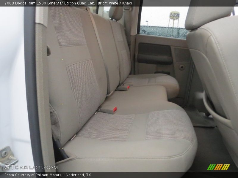 Bright White / Khaki 2008 Dodge Ram 1500 Lone Star Edition Quad Cab