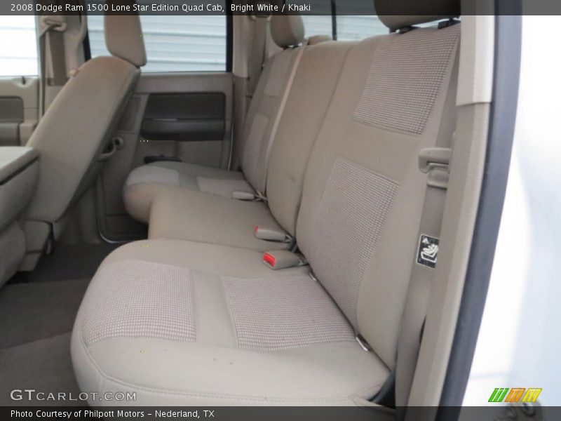 Bright White / Khaki 2008 Dodge Ram 1500 Lone Star Edition Quad Cab