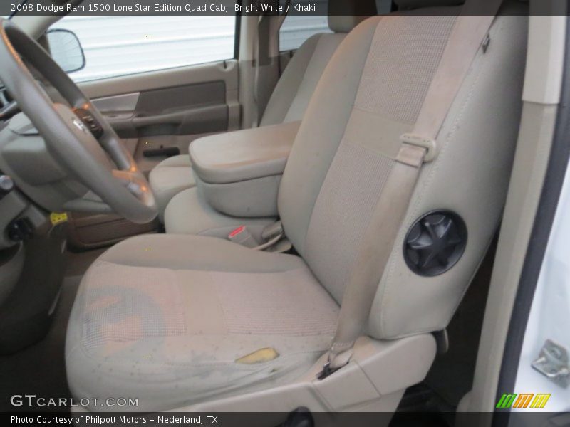 Bright White / Khaki 2008 Dodge Ram 1500 Lone Star Edition Quad Cab