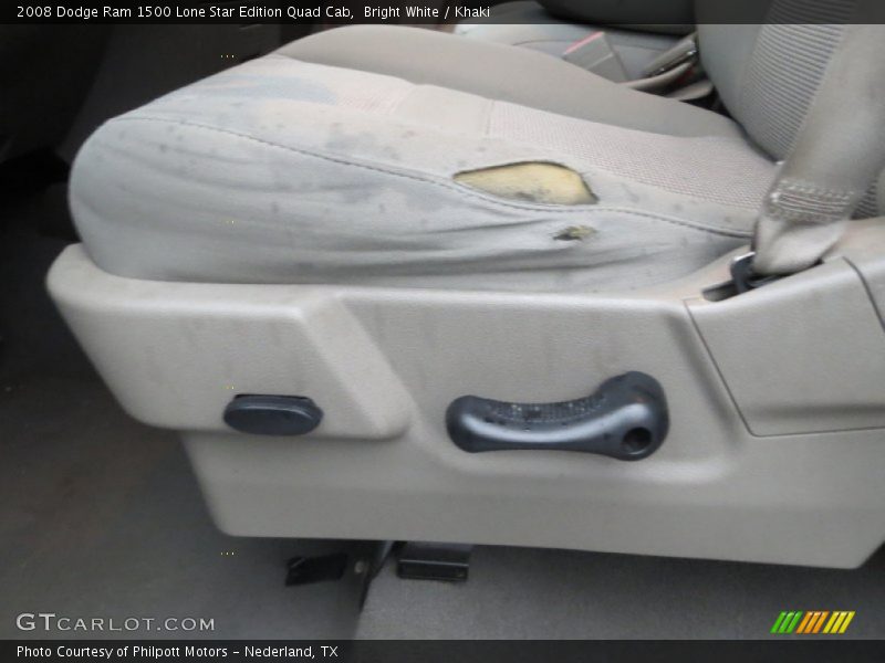 Bright White / Khaki 2008 Dodge Ram 1500 Lone Star Edition Quad Cab