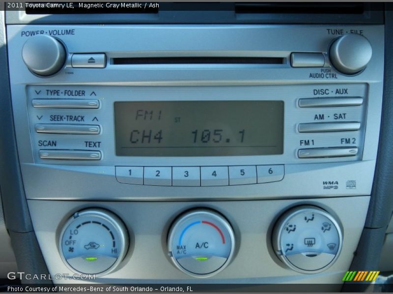 Magnetic Gray Metallic / Ash 2011 Toyota Camry LE