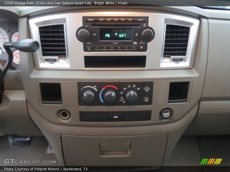 Bright White / Khaki 2008 Dodge Ram 1500 Lone Star Edition Quad Cab
