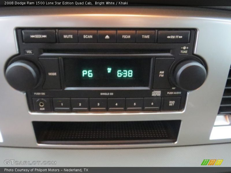 Bright White / Khaki 2008 Dodge Ram 1500 Lone Star Edition Quad Cab