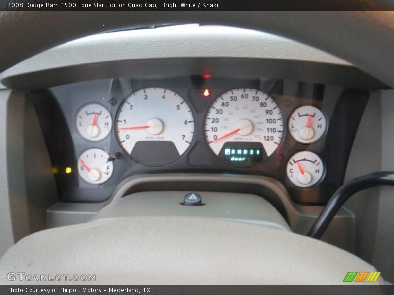 Bright White / Khaki 2008 Dodge Ram 1500 Lone Star Edition Quad Cab