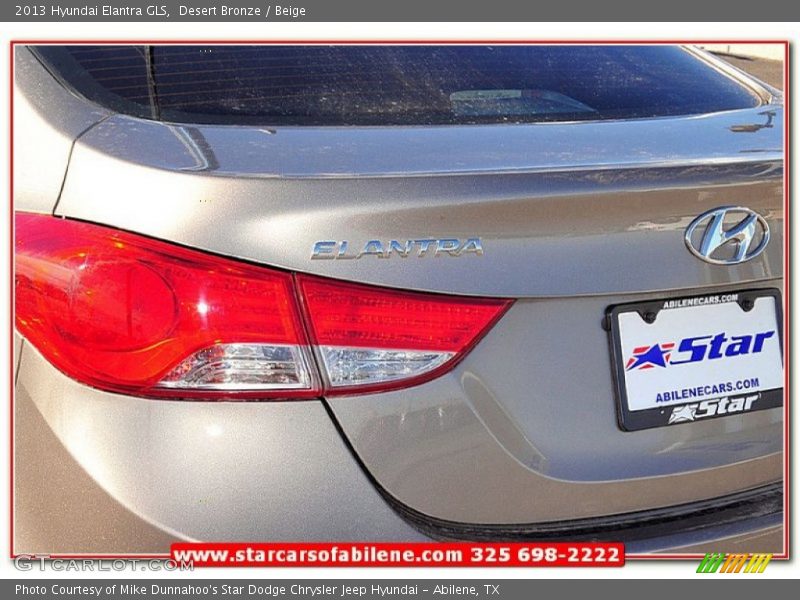 Desert Bronze / Beige 2013 Hyundai Elantra GLS