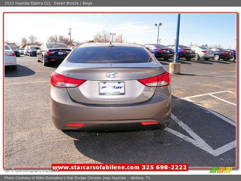 Desert Bronze / Beige 2013 Hyundai Elantra GLS