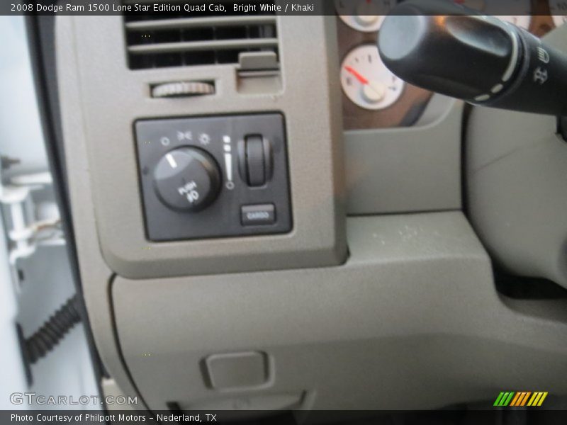 Bright White / Khaki 2008 Dodge Ram 1500 Lone Star Edition Quad Cab