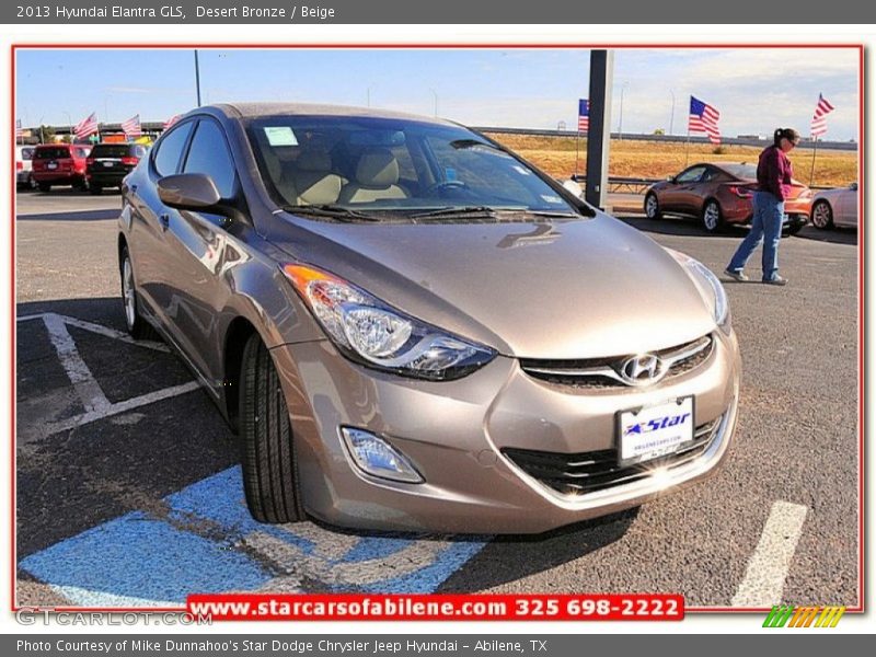 Desert Bronze / Beige 2013 Hyundai Elantra GLS