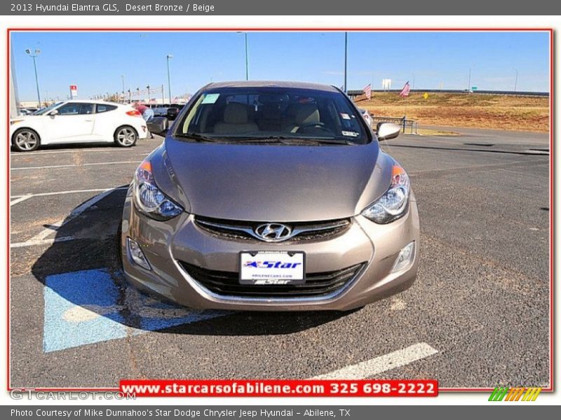 Desert Bronze / Beige 2013 Hyundai Elantra GLS