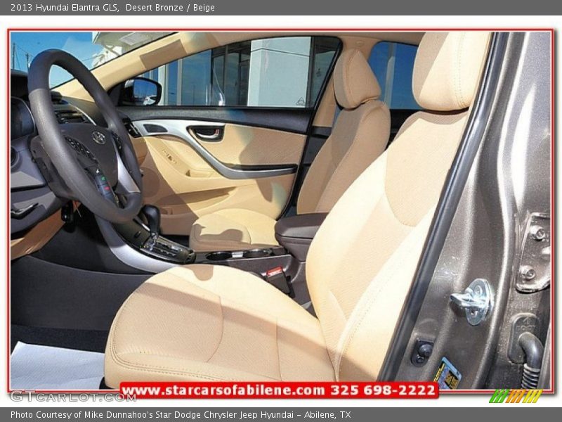 Desert Bronze / Beige 2013 Hyundai Elantra GLS