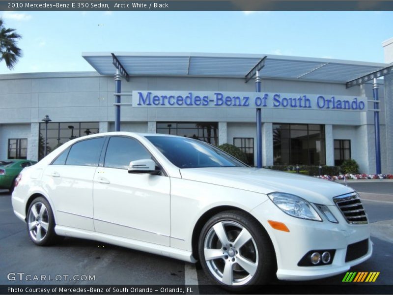 Arctic White / Black 2010 Mercedes-Benz E 350 Sedan