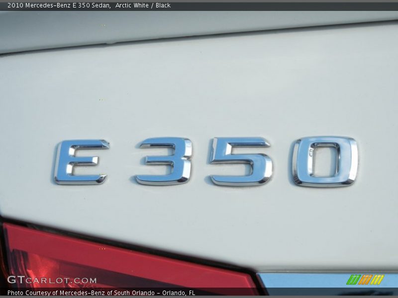 Arctic White / Black 2010 Mercedes-Benz E 350 Sedan