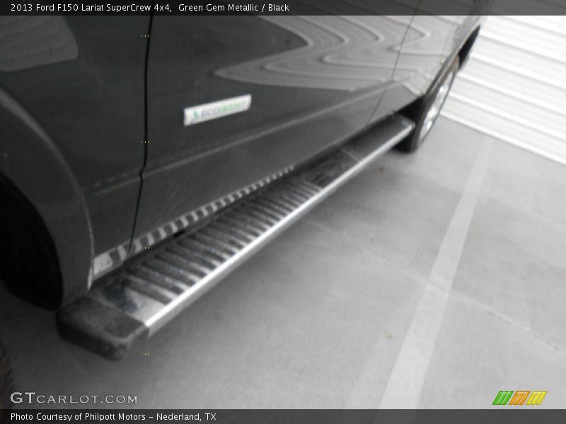 Green Gem Metallic / Black 2013 Ford F150 Lariat SuperCrew 4x4