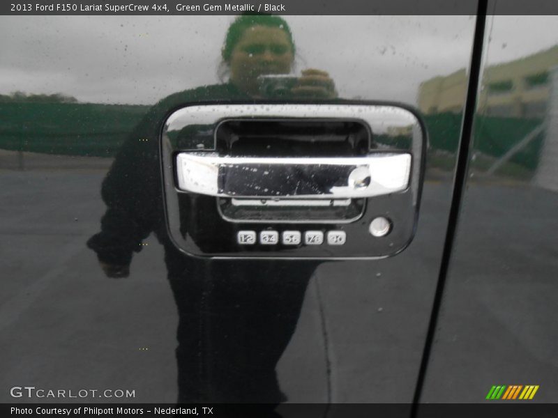 Green Gem Metallic / Black 2013 Ford F150 Lariat SuperCrew 4x4