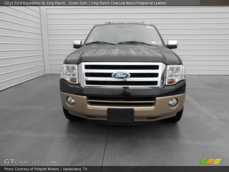 Green Gem / King Ranch Charcoal Black/Chaparral Leather 2013 Ford Expedition EL King Ranch