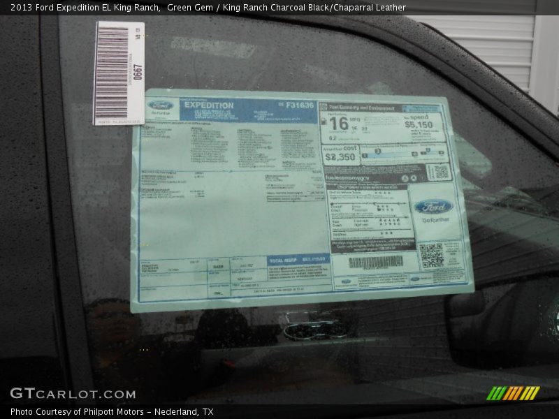  2013 Expedition EL King Ranch Window Sticker