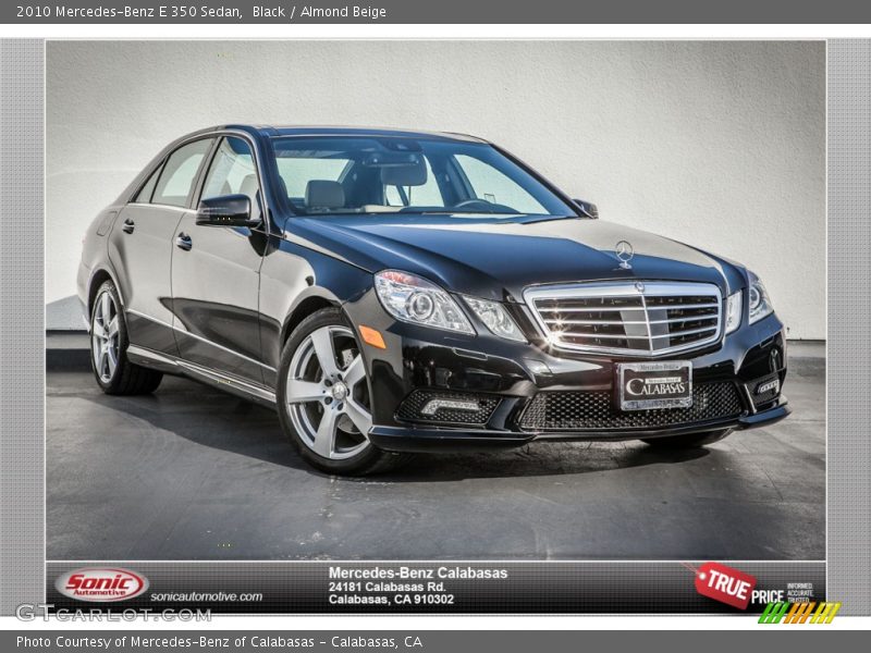 Black / Almond Beige 2010 Mercedes-Benz E 350 Sedan