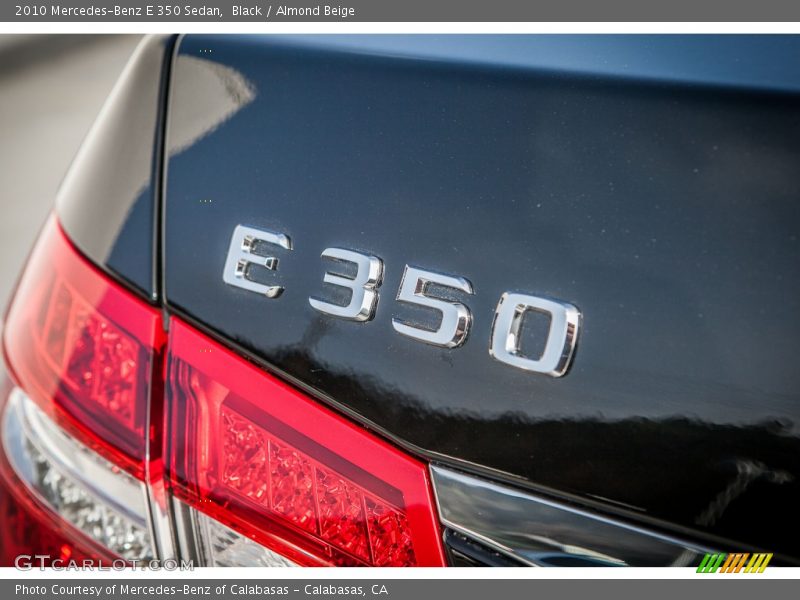 Black / Almond Beige 2010 Mercedes-Benz E 350 Sedan