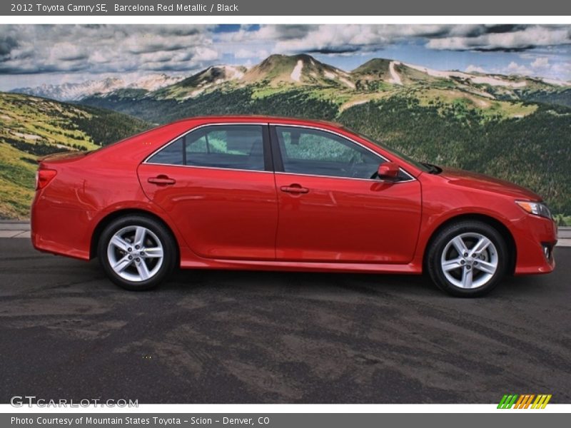 Barcelona Red Metallic / Black 2012 Toyota Camry SE