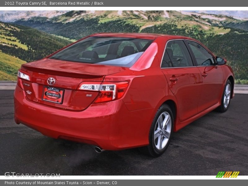 Barcelona Red Metallic / Black 2012 Toyota Camry SE