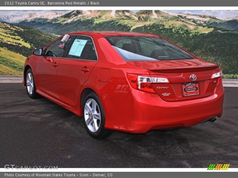 Barcelona Red Metallic / Black 2012 Toyota Camry SE