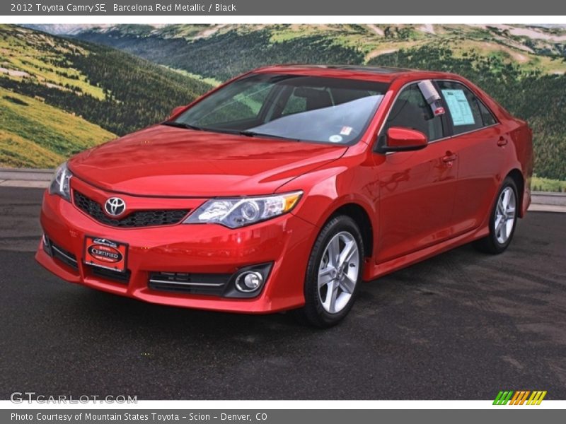 Barcelona Red Metallic / Black 2012 Toyota Camry SE