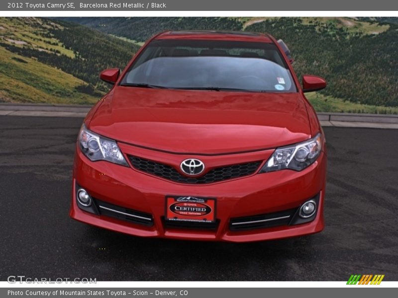 Barcelona Red Metallic / Black 2012 Toyota Camry SE