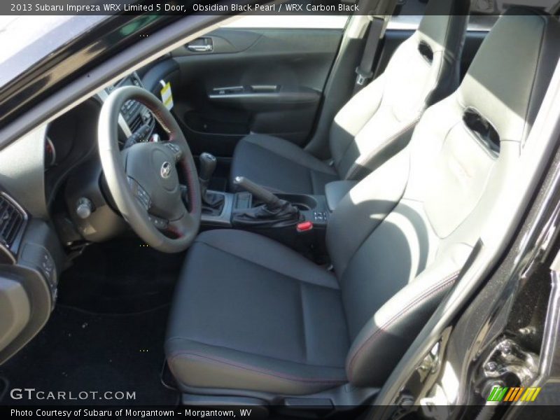 Front Seat of 2013 Impreza WRX Limited 5 Door