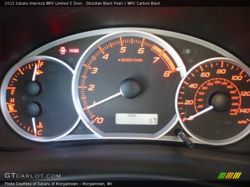  2013 Impreza WRX Limited 5 Door WRX Limited 5 Door Gauges