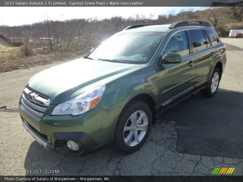 Cypress Green Pearl / Warm Ivory Leather 2013 Subaru Outback 2.5i Limited