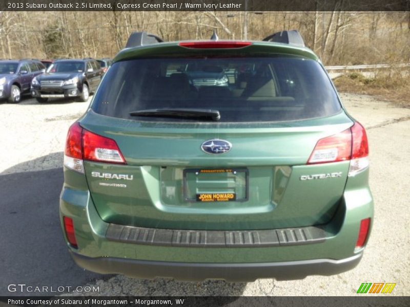 Cypress Green Pearl / Warm Ivory Leather 2013 Subaru Outback 2.5i Limited