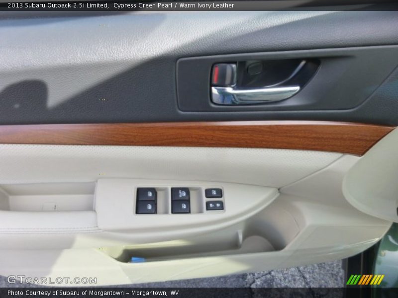 Cypress Green Pearl / Warm Ivory Leather 2013 Subaru Outback 2.5i Limited
