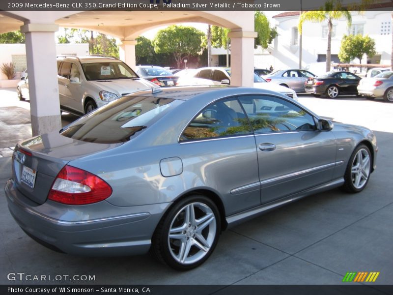 Palladium Silver Metallic / Tobacco Brown 2009 Mercedes-Benz CLK 350 Grand Edition Coupe