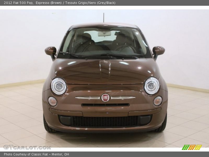 Espresso (Brown) / Tessuto Grigio/Nero (Grey/Black) 2012 Fiat 500 Pop