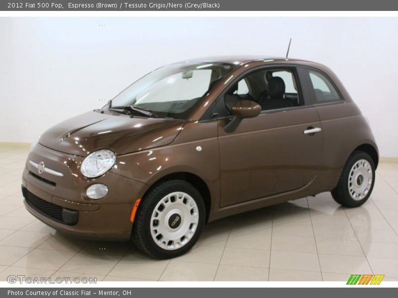 Espresso (Brown) / Tessuto Grigio/Nero (Grey/Black) 2012 Fiat 500 Pop