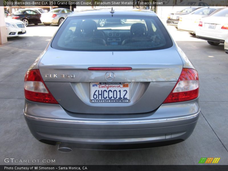Palladium Silver Metallic / Tobacco Brown 2009 Mercedes-Benz CLK 350 Grand Edition Coupe