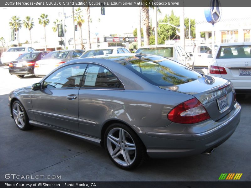 Palladium Silver Metallic / Tobacco Brown 2009 Mercedes-Benz CLK 350 Grand Edition Coupe