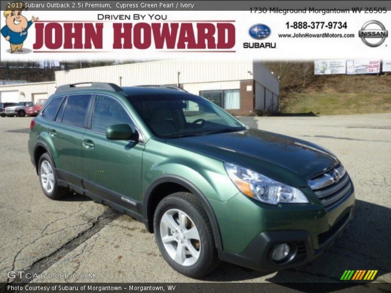 Cypress Green Pearl / Ivory 2013 Subaru Outback 2.5i Premium